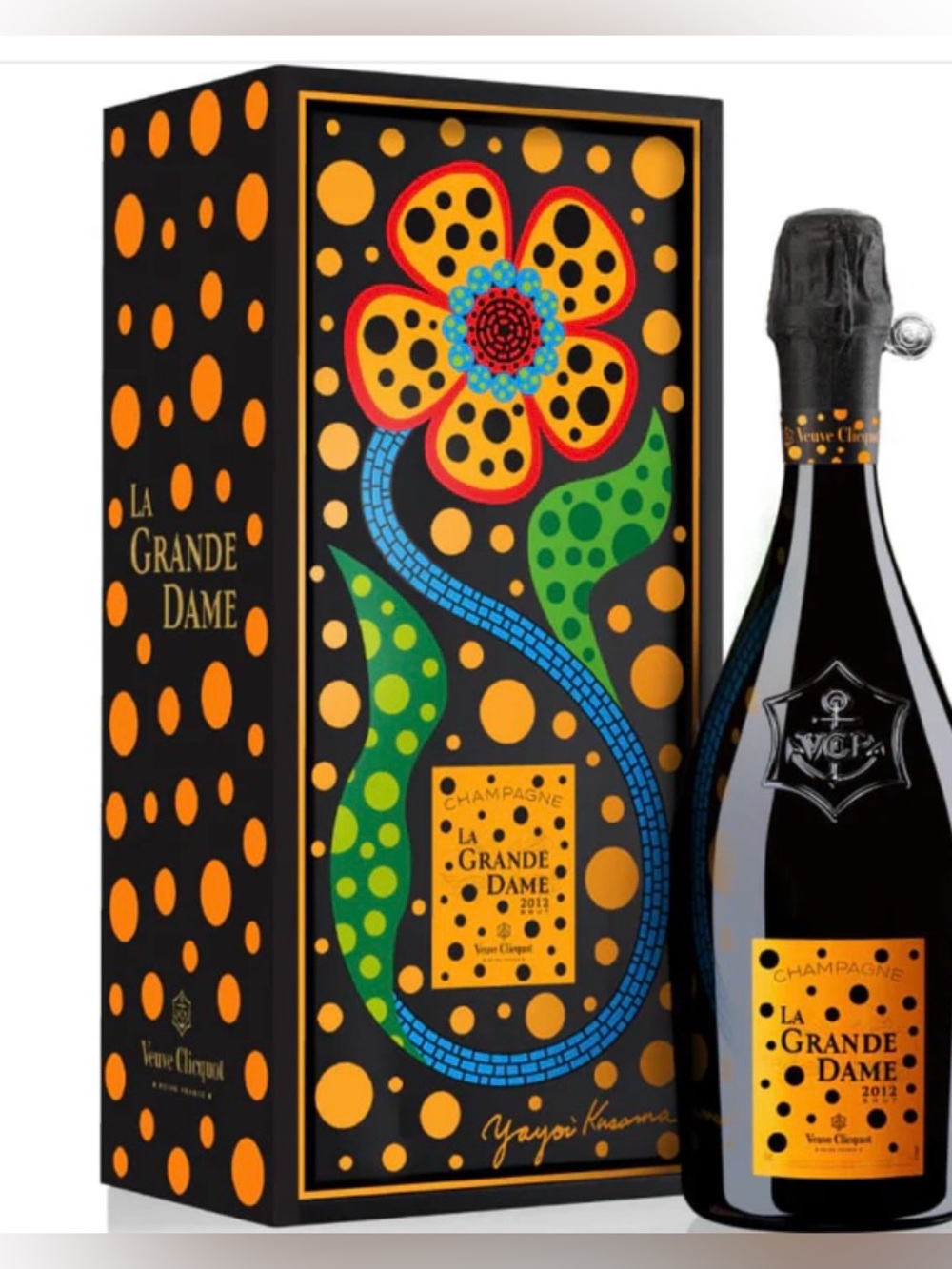 Veuve Clicquot La Grande Dame Champagne Gift Box - Black & Orange Floral
